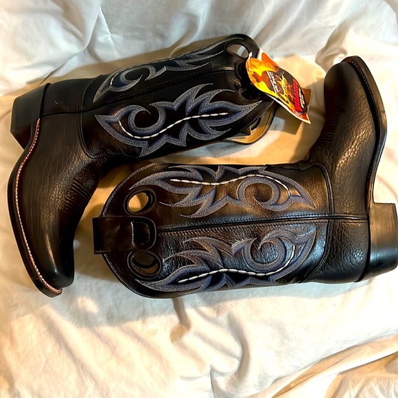 Durango mens leather boots bullnose (new) dark blue nice quality all occasion? main image 11
